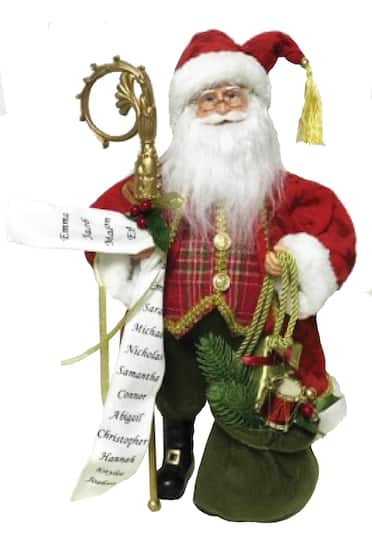 Santa's Workshop 15" Red Plaid Victorian Claus